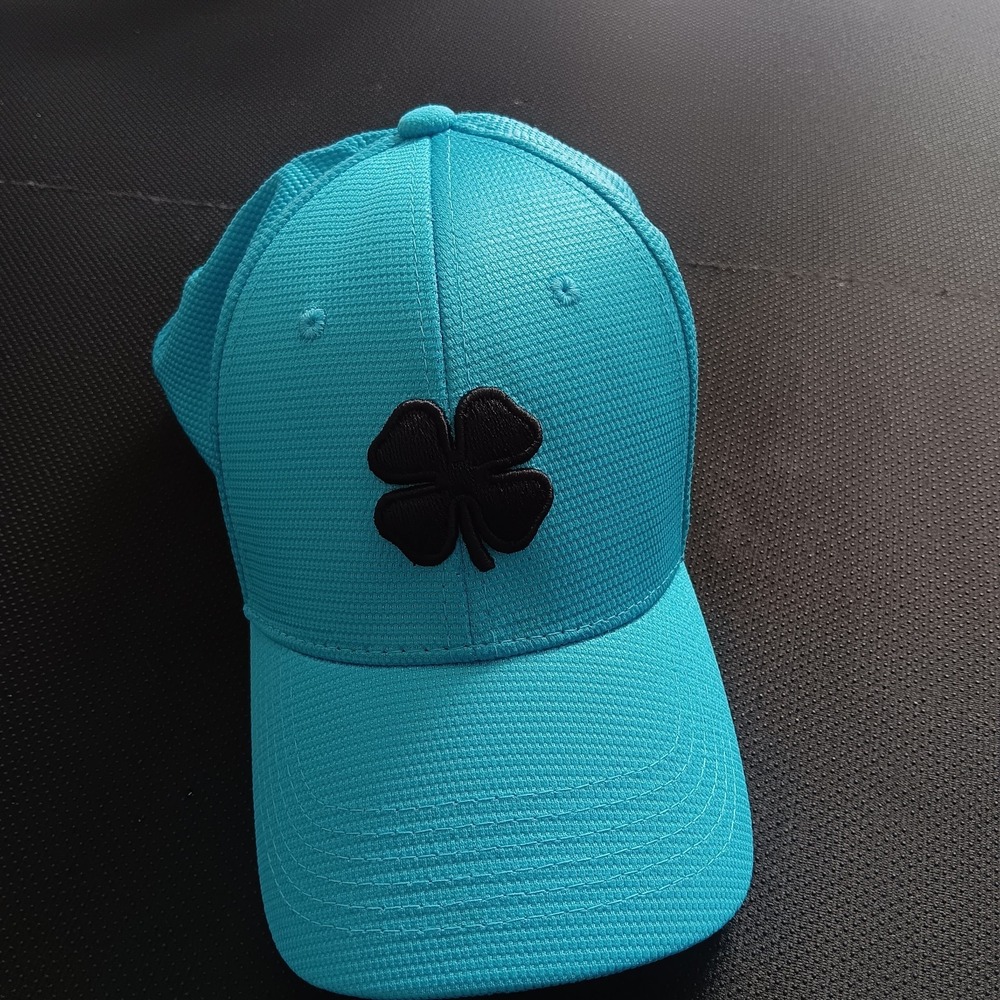 Black Clover- Live Lucky Teal Flex Fit Hat Memory Fit Headband Men's Size L/XL
